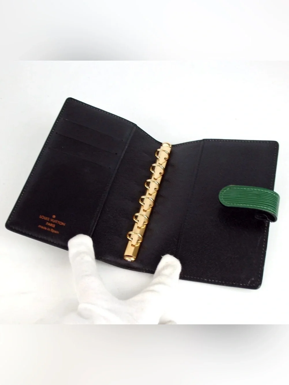 Louis Vuitton Green Epi Agenda PM Authentic